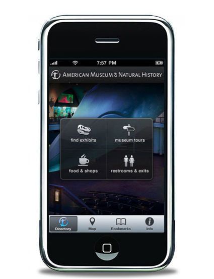 Audio guides for iPhone - main menu