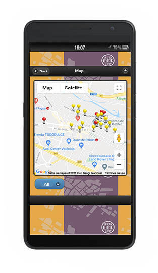 Geolocation map for AG95 audio guide